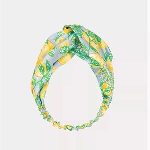 Lilly Pulitzer Twist Wrap Headband. Color: Bluette Make Lemonade New
